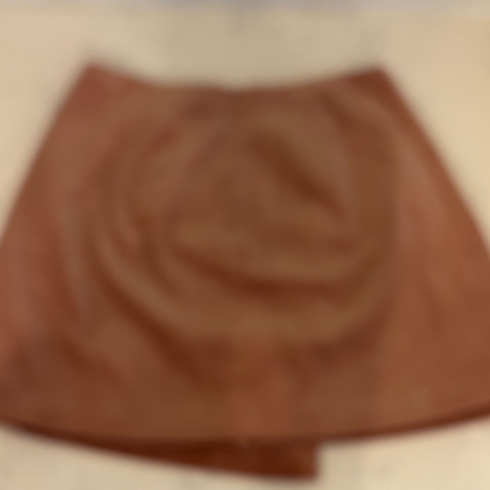Club Monaco Light Rose Corduroy Wrap Mini Skirt with pockets - Picture 6 of 8